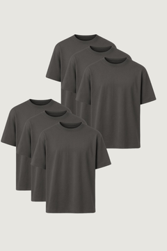 6-Pack Playera Oversized Gris