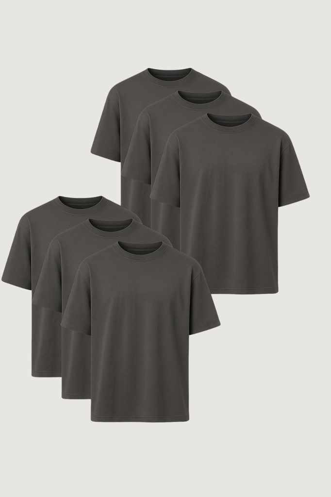 6-Pack Playera Oversized Gris