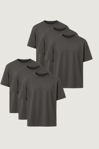 6-Pack Playera Oversized Gris