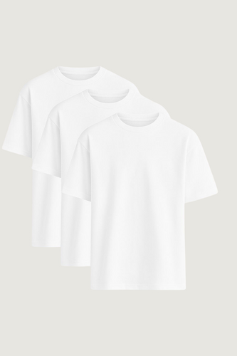 3-Pack Playera Oversized Blanco